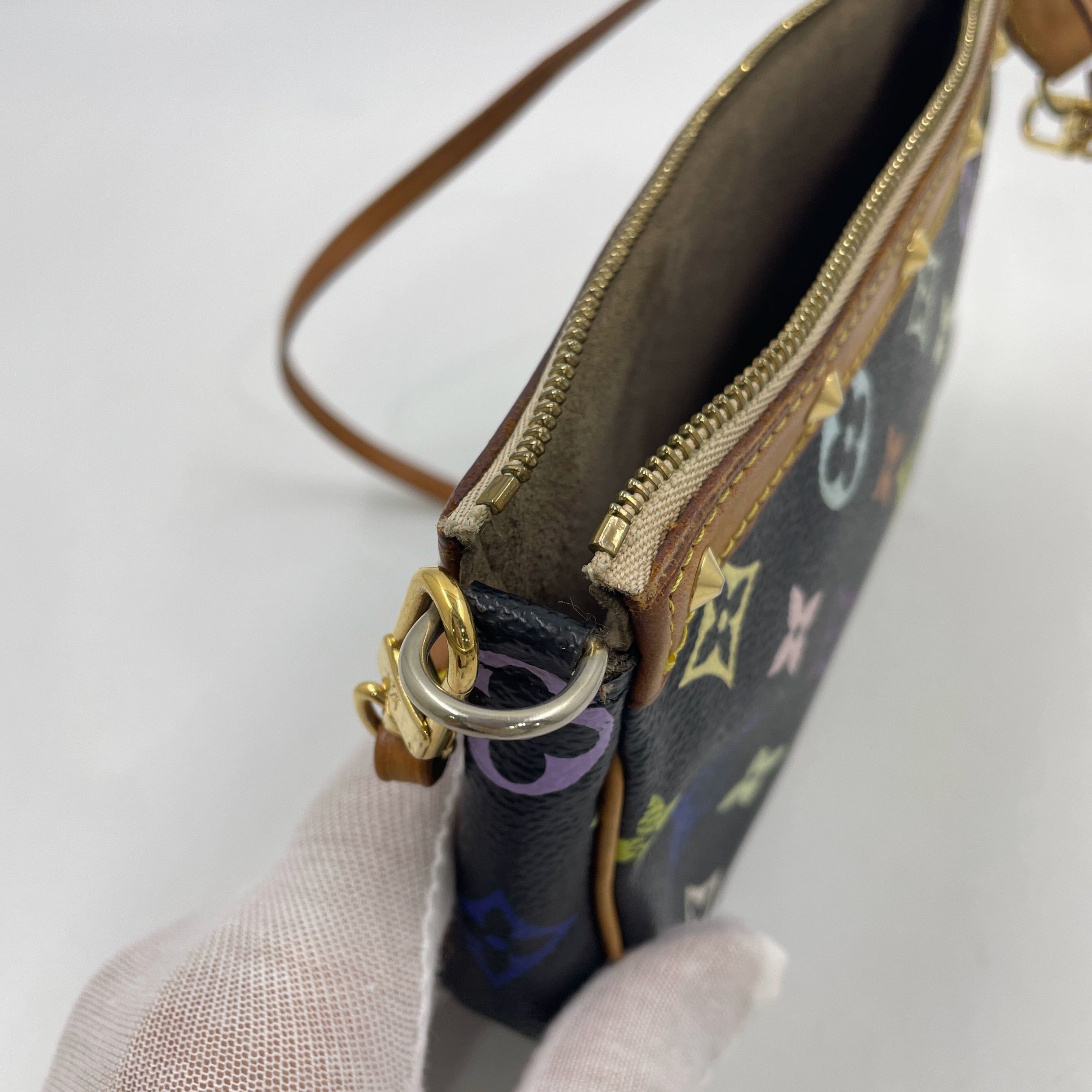 Louis Vuitton Pochette Accessoires Monogram Multicolore Black Clutch Shoulder Bag