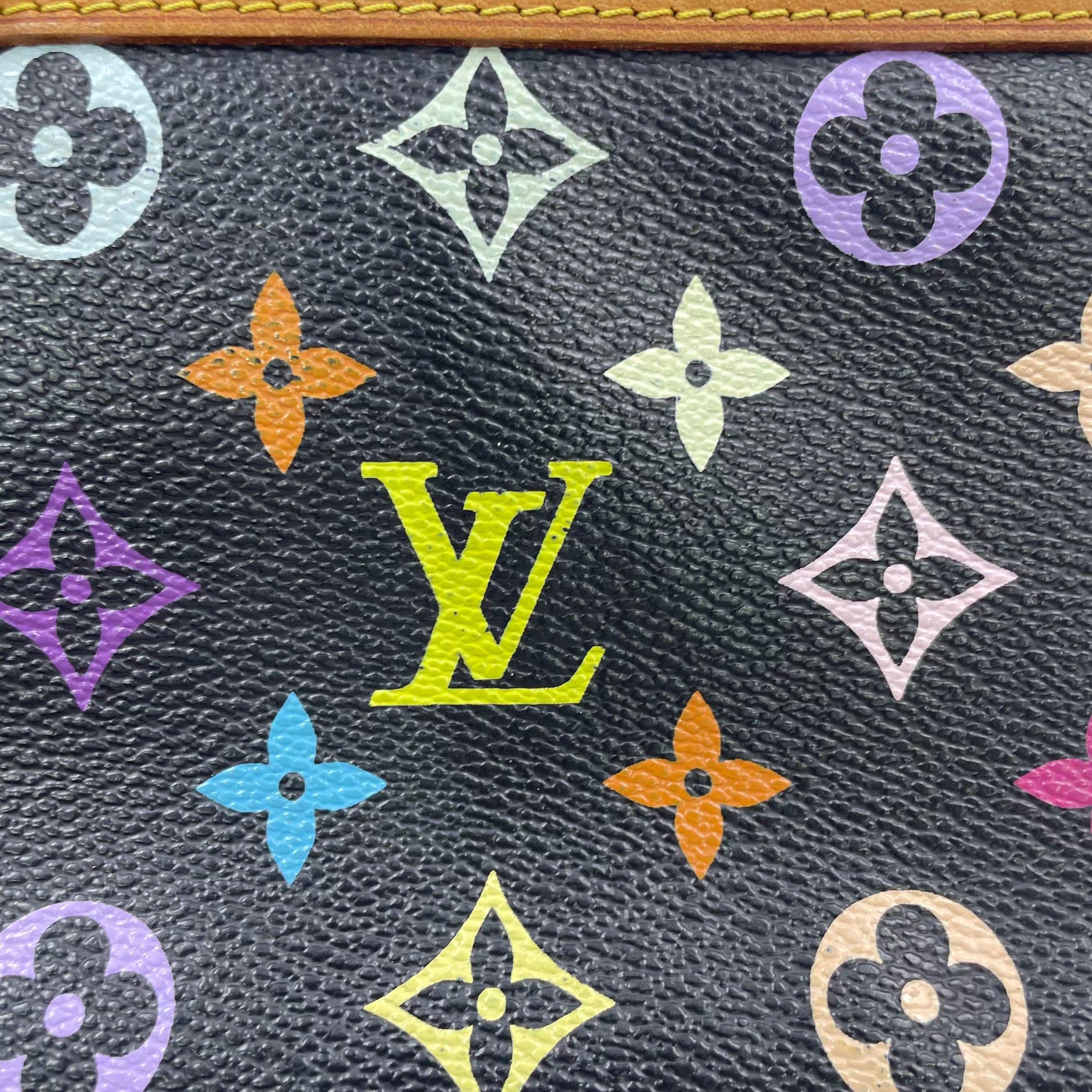 Louis Vuitton Pochette Accessoires Monogram Multicolore Black Clutch Shoulder Bag