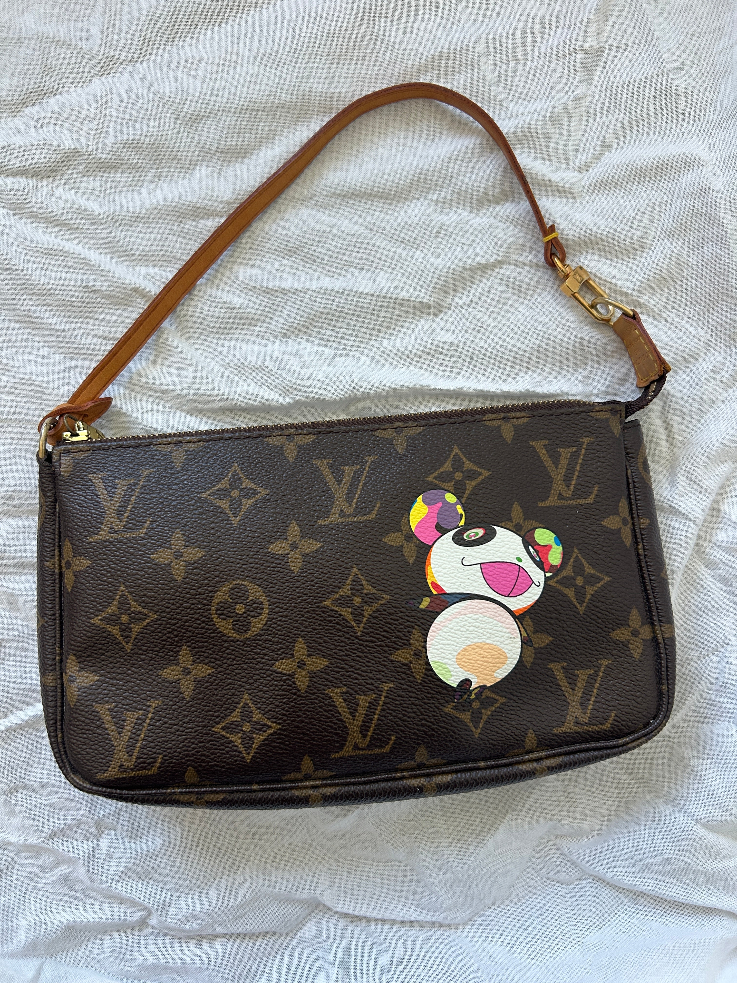 Louis Vuitton 2004 Takashi Murakami Monogram Panda Pochette Accessoires shoulder bag