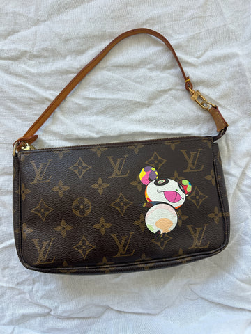 Louis Vuitton 2004 Takashi Murakami Monogram Panda Pochette Accessoires shoulder bag