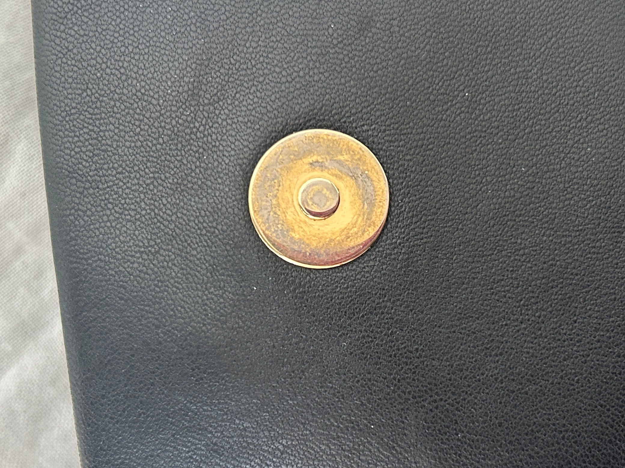 Versace Black Leather Gold Chain Shoulder Bag