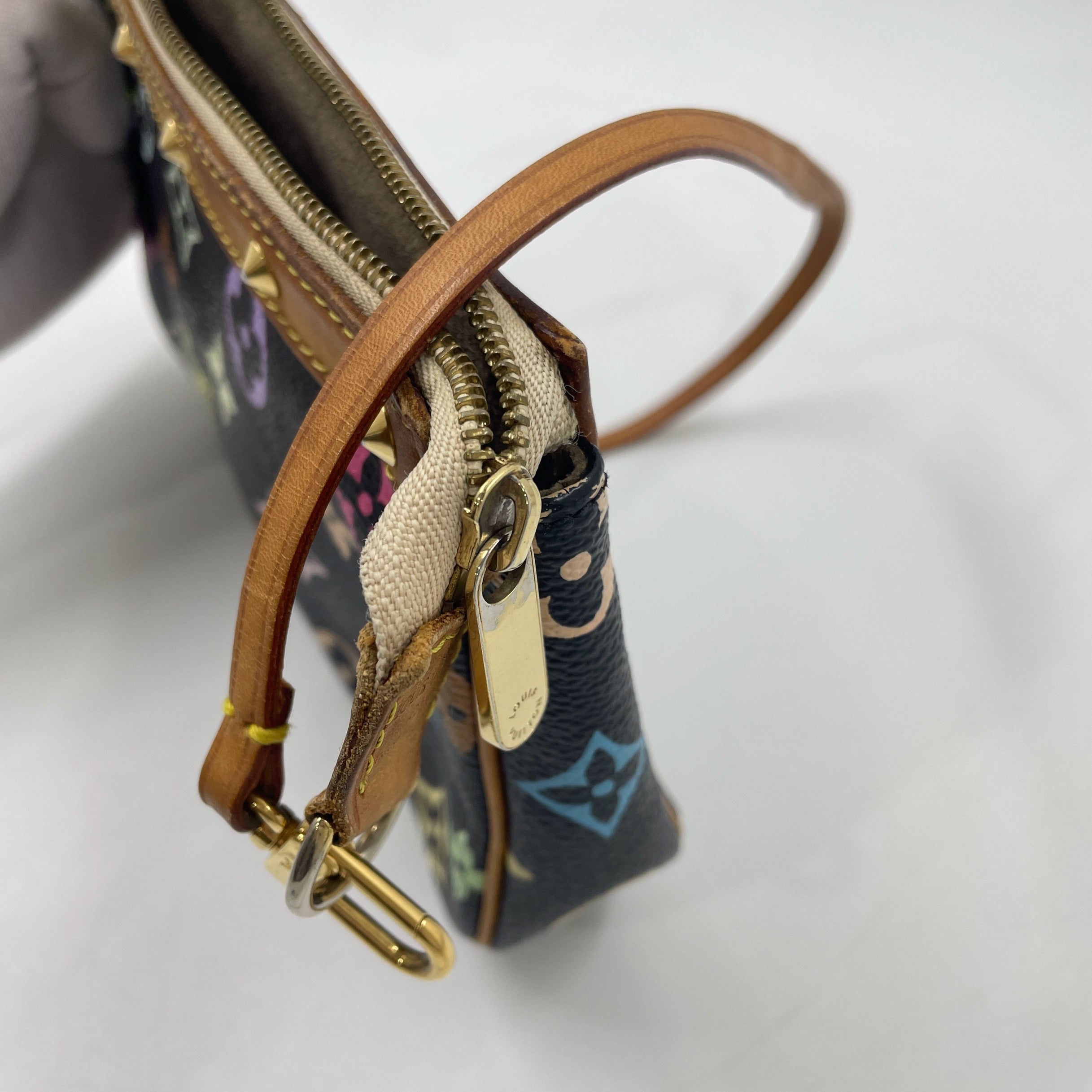 Louis Vuitton Pochette Accessoires Monogram Multicolore Black Clutch Shoulder Bag