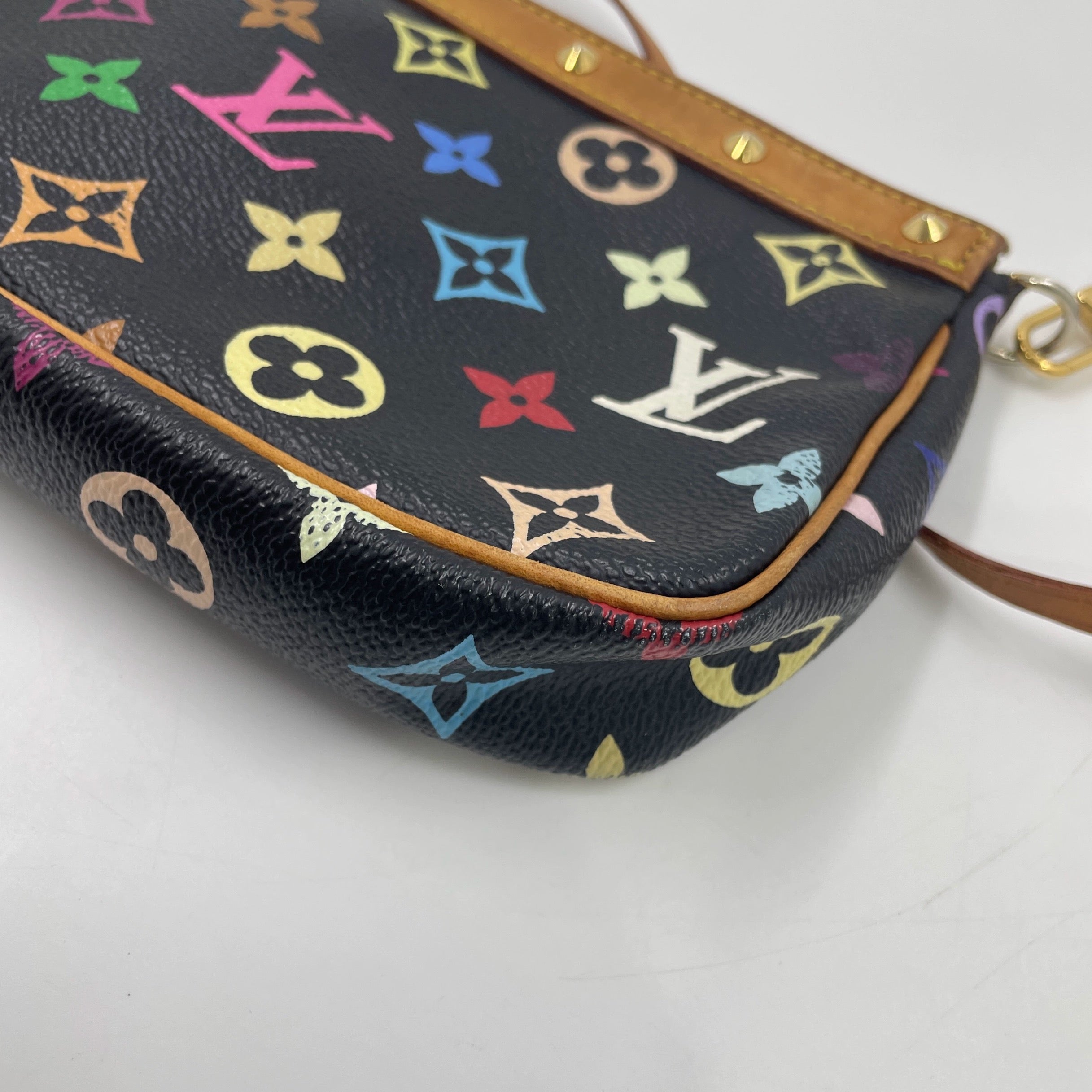 Louis Vuitton Pochette Accessoires Monogram Multicolore Black Clutch Shoulder Bag