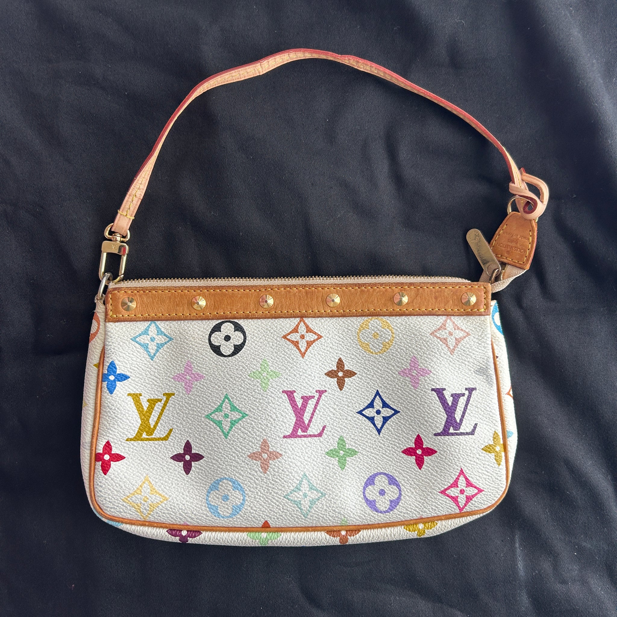 Louis Vuitton Monogram Pochette Accessoires White Multicolore Shoulder Bag