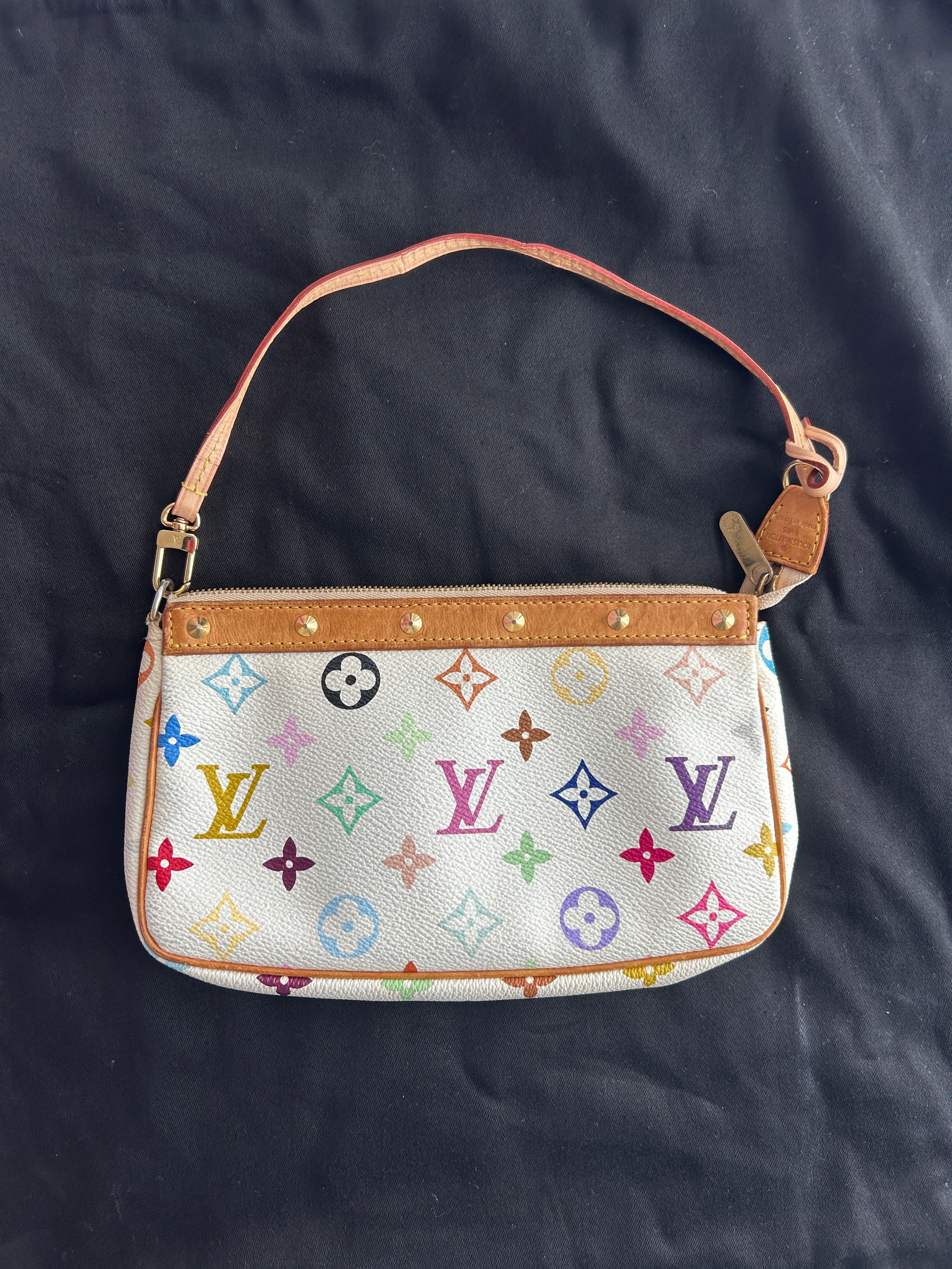 Louis Vuitton Monogram Pochette Accessoires White Multicolore Shoulder Bag