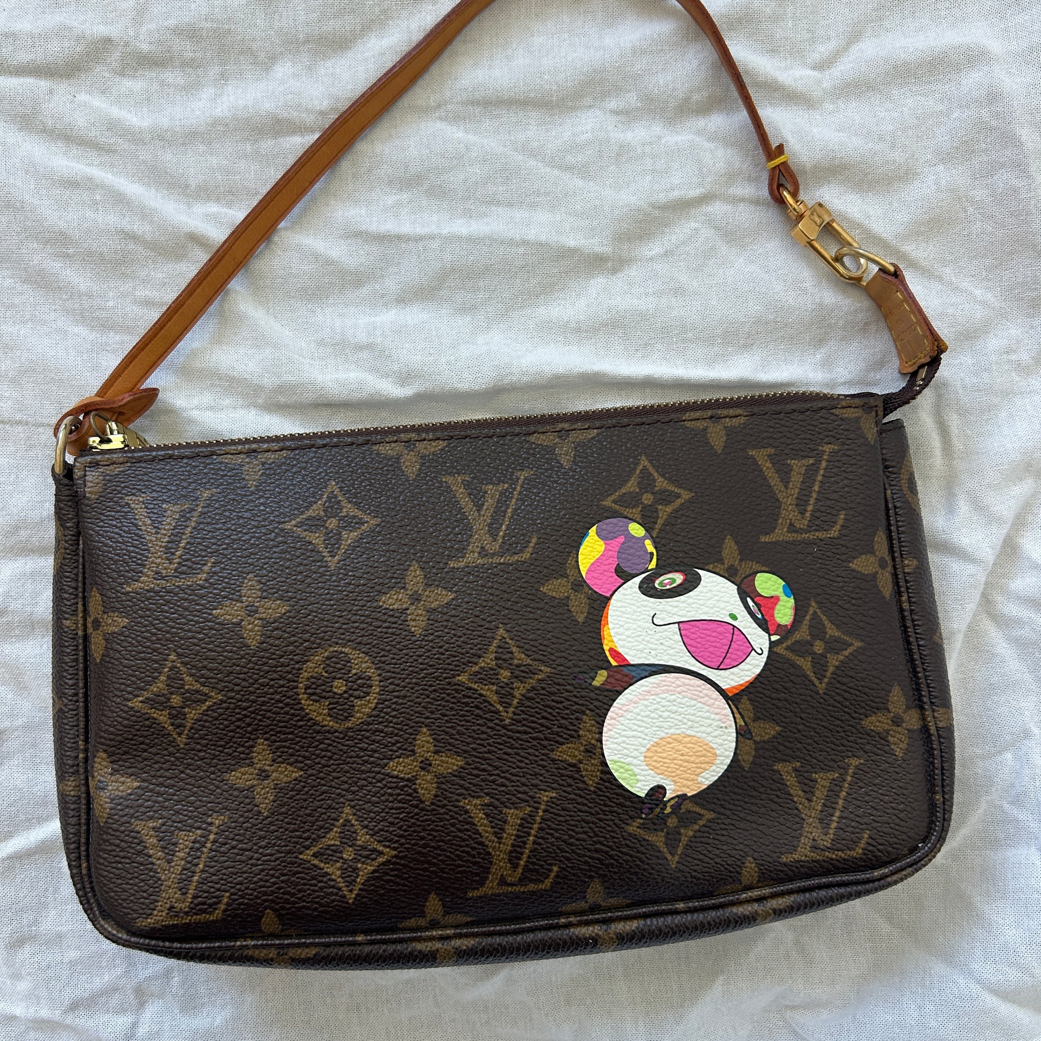 Louis Vuitton 2004 Takashi Murakami Monogram Panda Pochette Accessoires shoulder bag